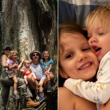 Filhos de Laura Neiva e Chay Suede aparecem em registros fofos nas redes sociais