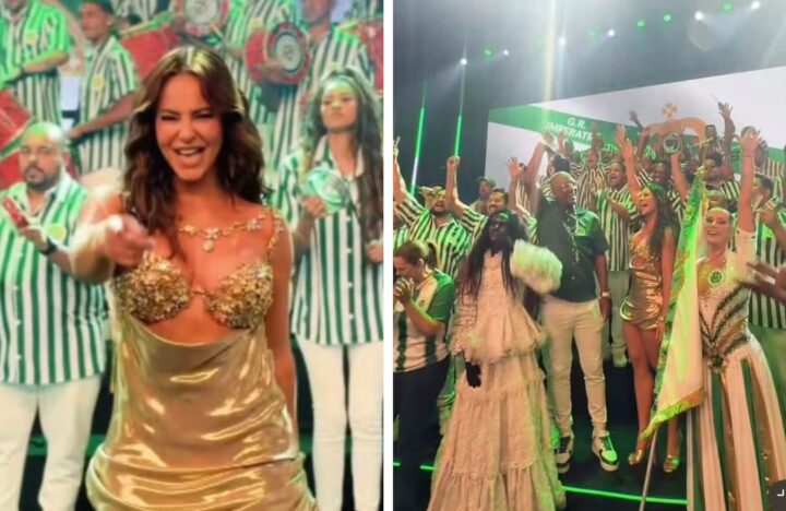 Paolla Oliveira compartilha bastidores da recepção na Imperatriz Leopoldinense: ‘Cheguei’; veja vídeo