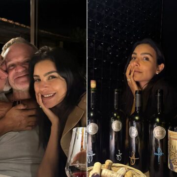 Após assumirem o namoro, Cíntia Chagas e Rubinho Barrichello aparecem juntos pela primeira vez