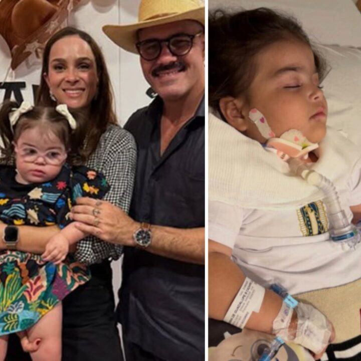 Aos 4 anos, filha de Juliano Cazarré apresenta melhora no quadro clínico e mãe reage: “Notícias excelentes”
