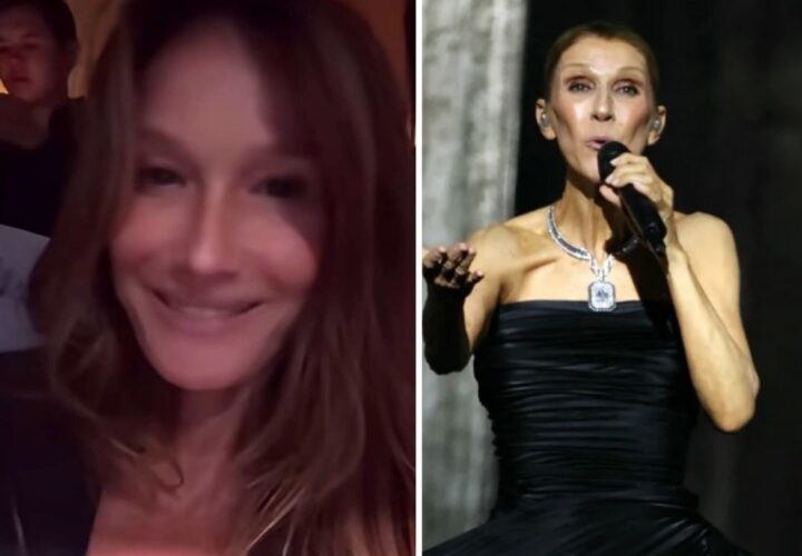 Carla Bruni prestigia show de Céline Dion em Paris e declara: ‘Ela retornou com toda a sua força’