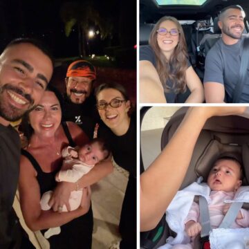 Rafa Marques e Pati Guerra compartilham primeira viagem da filha Malu; veja vídeo