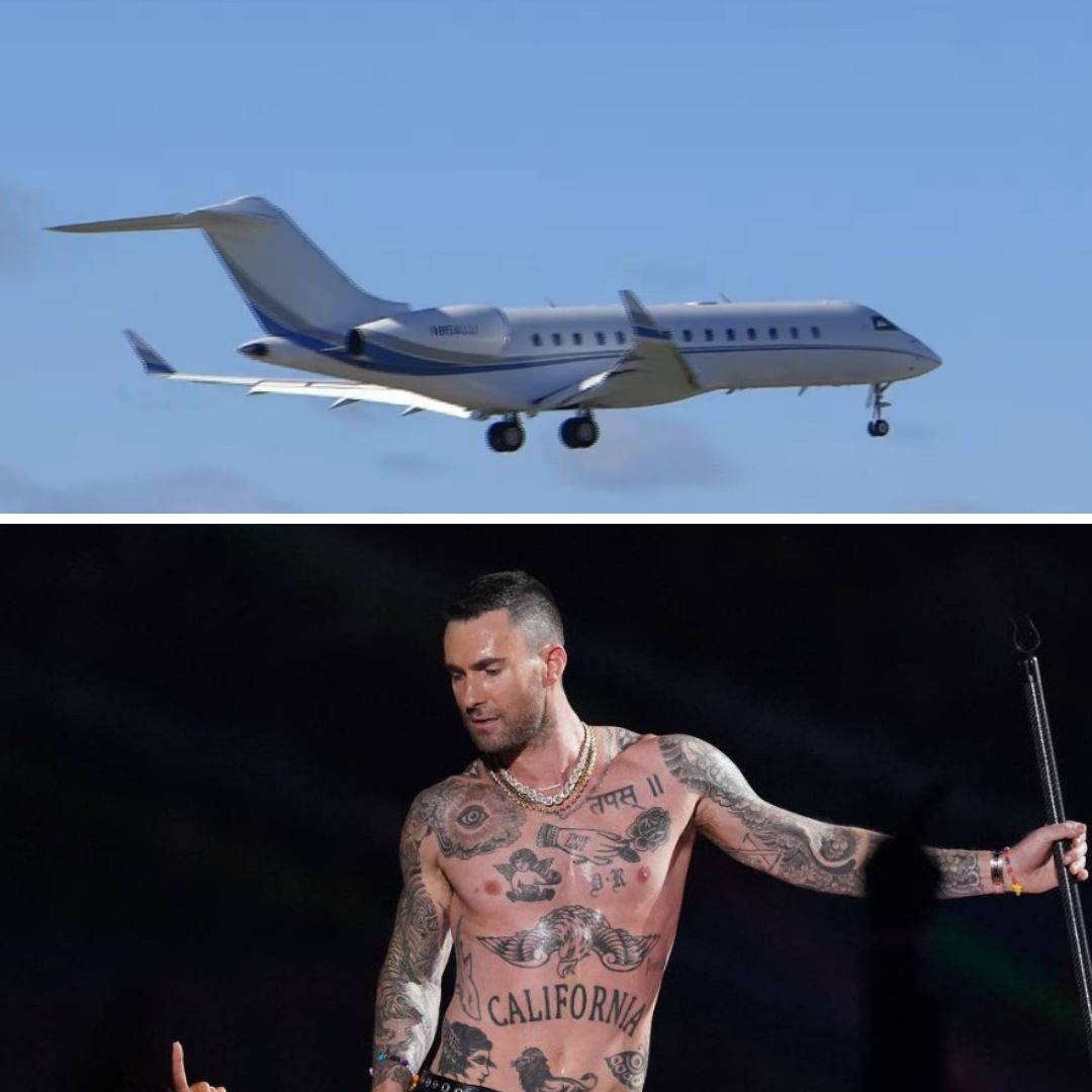 Avião com a banda Maroon 5 pousou em Salvador na tarde desta quarta; veja vídeo