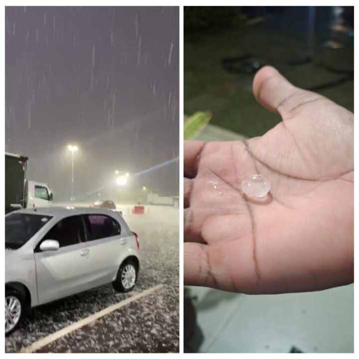 Chuva de granizo surpreende moradores de Vitória da Conquista nesta quarta; confira vídeo