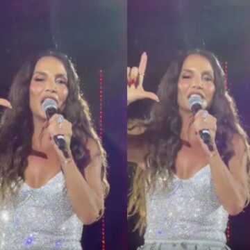 Ivete ‘faz o L’ durante show em BH e surpreende a web