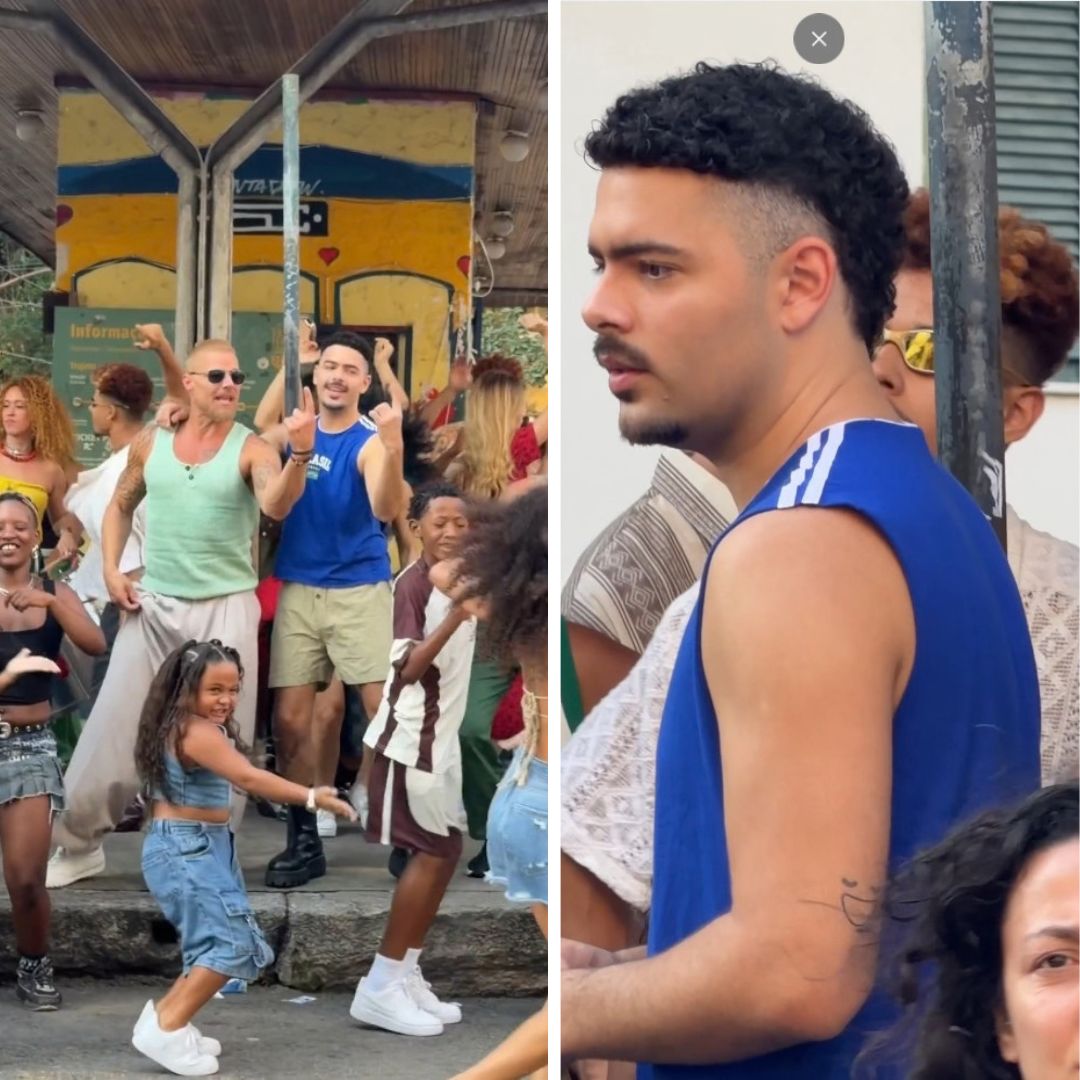 Ricky Martin e Pedro Sampaio gravam cenas de novo clipe no Rio de Janeiro