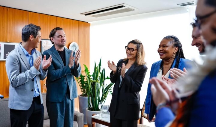 Leonardo DiCaprio se reúne com Janja e Margareth Menezes em Brasília