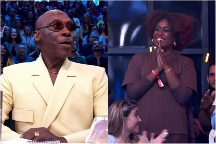 Val Benvindo ganha homenagem ao vivo de Zebrinha no Domingão com Huck: ‘Te amo’