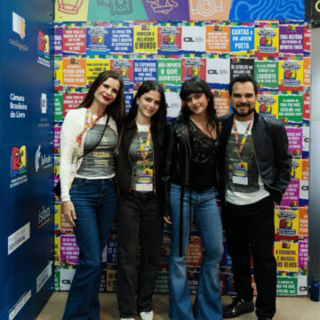 Aos 16 anos, filha de Luciano Camargo apresenta primeiro livro na Bienal de São Paulo e ganha homenagem do pai