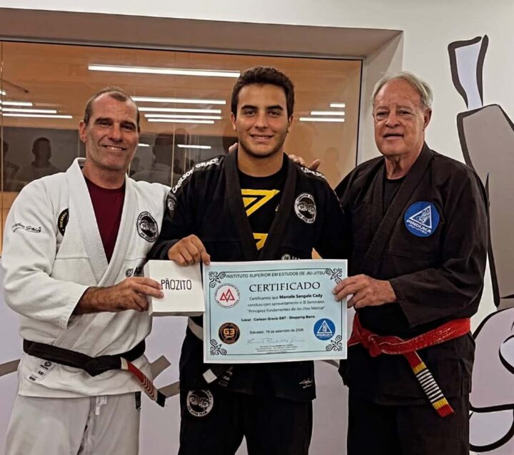 Aos 16 anos, Marcelo Sangalo mostra nova conquista no jiu-jitsu e celebra certificação