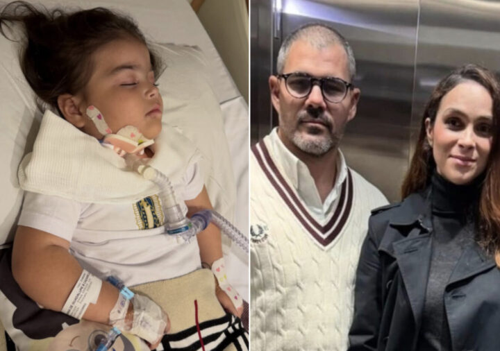 Aos 4 anos, filha de Leticia e Juliano Cazarré sofre duas convulsões e mãe faz pedido: “Continuem rezando”