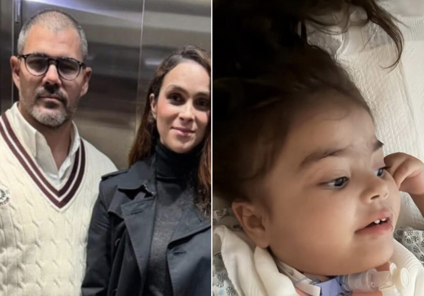 Aos 4 anos, filha de Leticia e Juliano Cazarré enfrenta momento delicado na UTI: ‘Dia mais difícil’