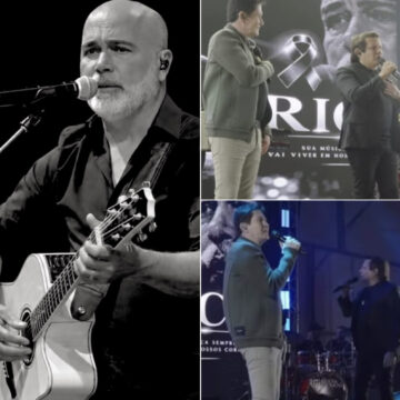 Giovani, da dupla com Giovani, chora ao homenagear Rick durante show e relembra conselho do amigo
