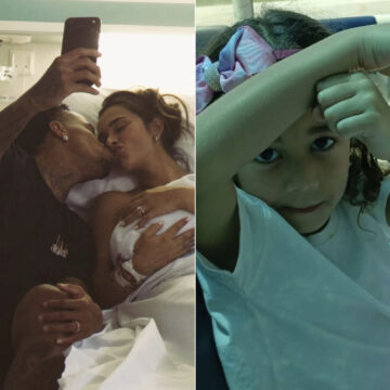Eder Militão mostra momento fofo com a filha Cecília após nascimento do caçula: “Vem logo”