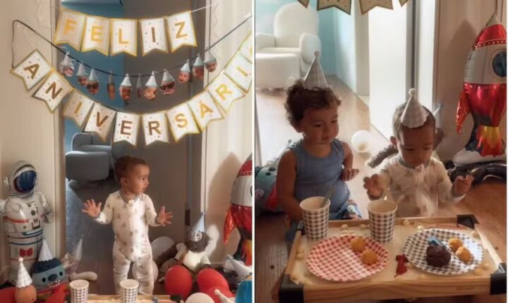 Mulher de João Gomes, Ary Mirelle mostra bastidores de aniversário do filho caçula: ‘Do jeito que ele gosta’