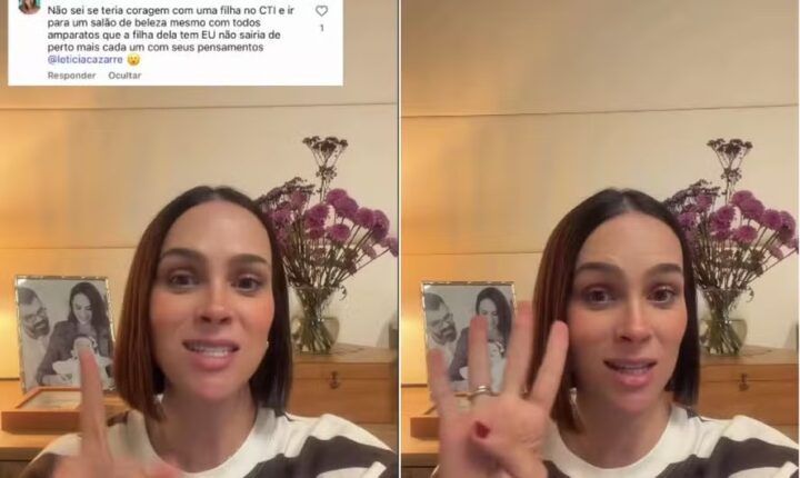 Com a filha internada, Leticia Cazarré rebate críticas: ‘Muito rápidos em julgar’