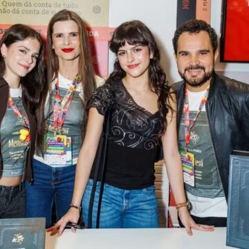 Filha de Luciano Camargo lança livro de suspense psicológico e reúne família na Bienal de São Paulo