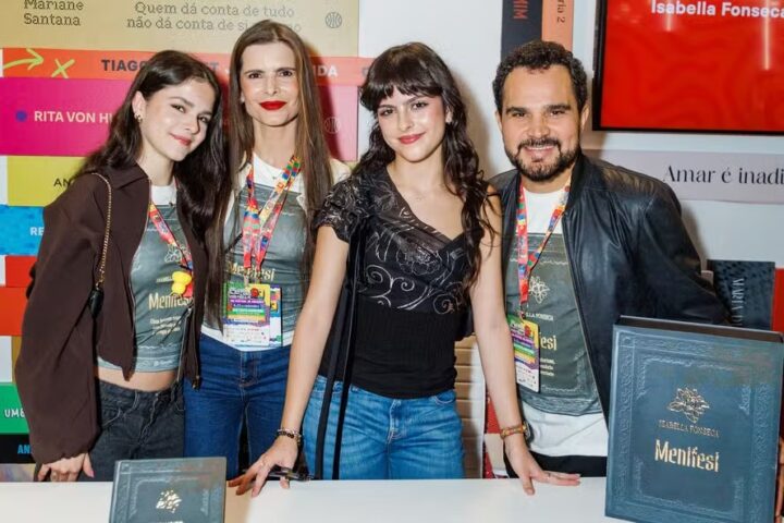 Filha de Luciano Camargo lança livro de suspense psicológico e reúne família na Bienal de São Paulo