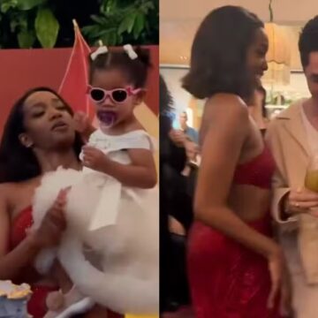 IZA celebra aniversário com festão, brinca com a filha Nala e dança com o namorado, João Vitor Silva