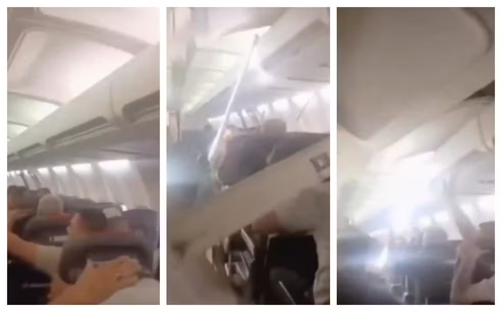 Teto de Boeing 737 despenca durante voo no Irã e assusta passageiros