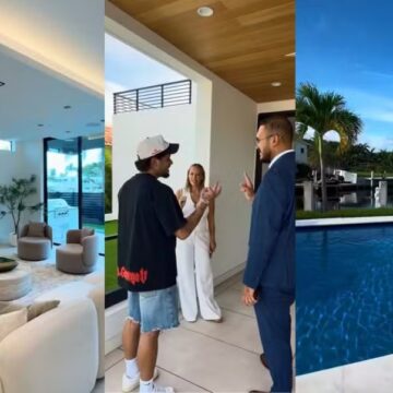 7 banheiros, elevador e coladinha com o mar: Zé Felipe visita mansões para temporada em Miami