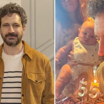 Caco Ciocler comemora aniversário ao lado do neto: ‘É estranho fazer 55 anos’