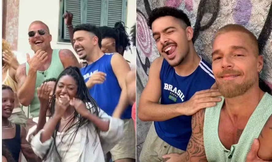 Ricky Martin prolonga estadia no Rio e grava clipe com Pedro Sampaio