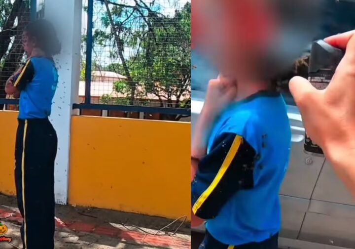 Motoboy enfrenta enxame de abelhas para salvar garota e leva 40 picadas