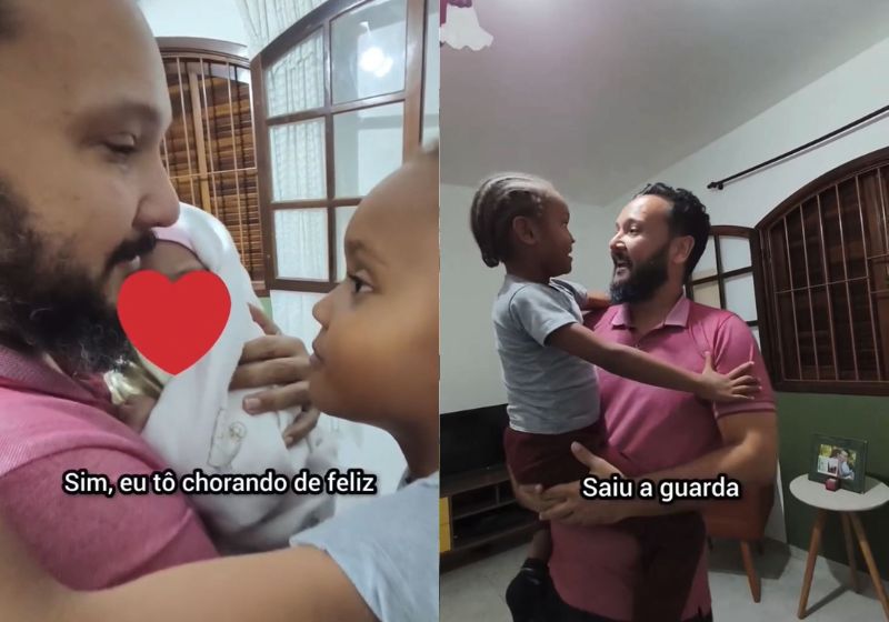 Menino se emociona ao conhecer irmã após família esperar quatro anos na fila da adoção: ‘Isso é um sonho?’