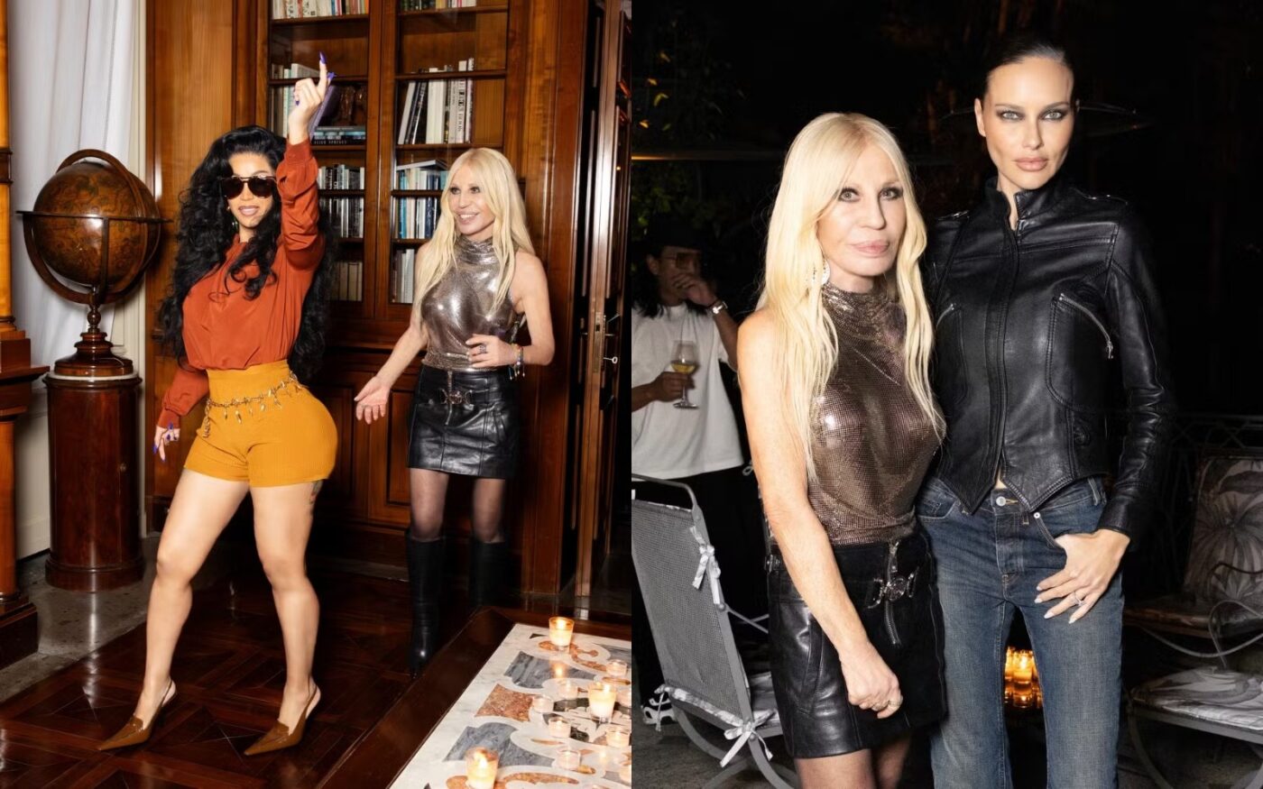 Donatella Versace reúne Cardi B, Gigi Hadid e Adriana Lima após o Vogue World em Milão