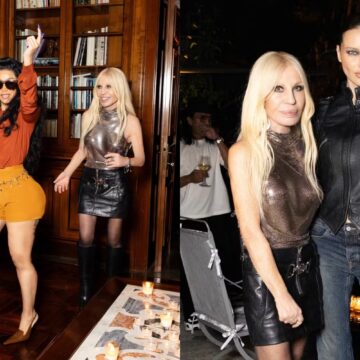 Donatella Versace reúne Cardi B, Gigi Hadid e Adriana Lima após o Vogue World em Milão