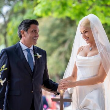 Ana Hickmann e Edu Guedes se casam em cerimônia religiosa no interior de São Paulo