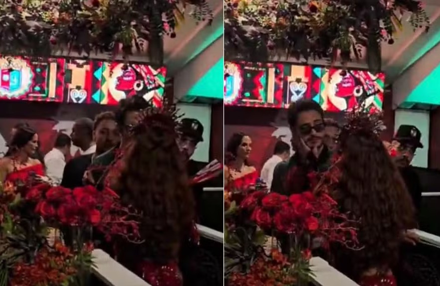 Anitta e Danilo Mesquita se beijam durante coroação na Grande Rio e aumentam rumores de romance