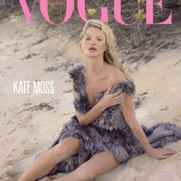 Kate Moss estrela capa de setembro da Vogue Brasil com ensaio feito em Trancoso