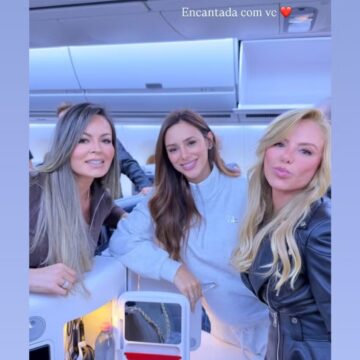 Bruna Biancardi celebra encontro com Poliana Rocha em voo para Paris: “Finalmente”