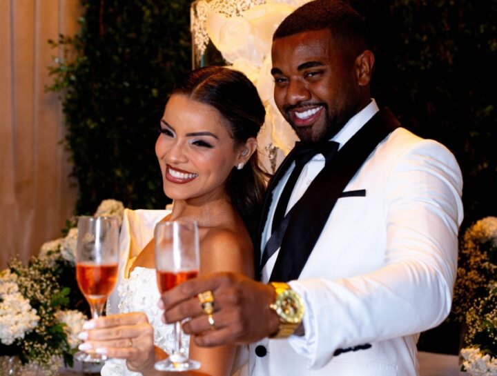 Davi Brito e Emily Araújo embarcam para a lua de mel em Dubai