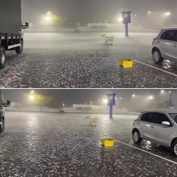 Chuva de granizo surpreende moradores de Vitória da Conquista