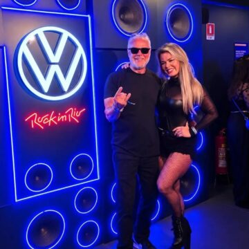 Aos 74 anos, Kadu Moliterno curte Rock in Rio ao lado da esposa; veja fotos