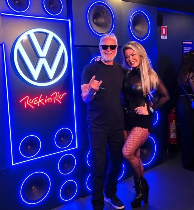Aos 74 anos, Kadu Moliterno curte Rock in Rio ao lado da esposa; veja fotos
