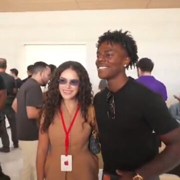 Maísa se encontra com IShowSpeed, maior streamer do mundo, em evento da Apple: ‘Você é quase brasileiro’