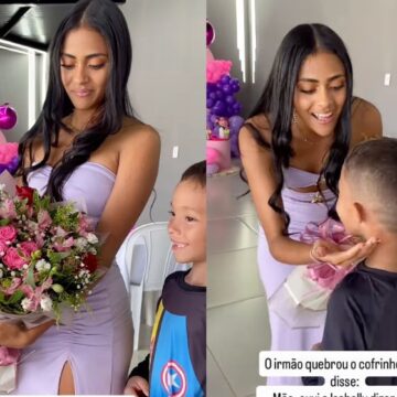 Aos 8 anos, menino quebra cofrinho e compra flores para realizar sonho da irmã
