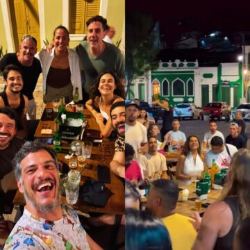 Dira Paes e elenco da Globo gravam novela e curtem a noite na Chapada Diamantina