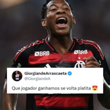Arrascaeta comemora volta de Plata ao Flamengo após venda frustrada: “Que jogador ganhamos”