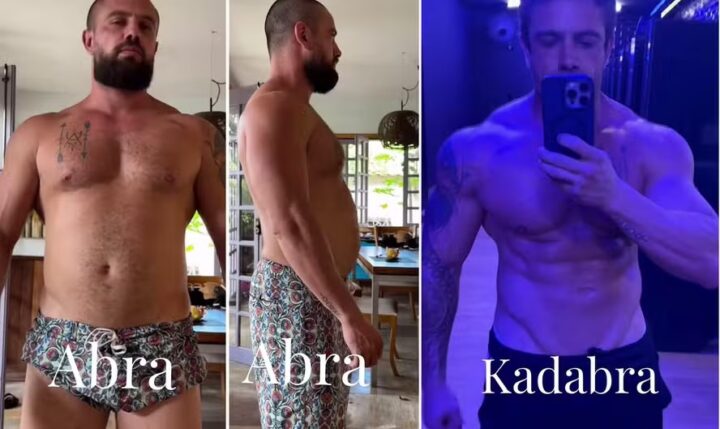 Rafael Cardoso mostra antes e depois do corpo após deixar clínica de reabilitação