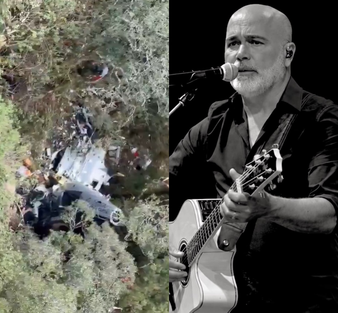 Vídeo mostra momento em que bombeiros encontram helicóptero do cantor Rick