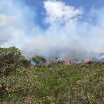 Bombeiros usam duas aeronaves para combater incêndio florestal na Bahia