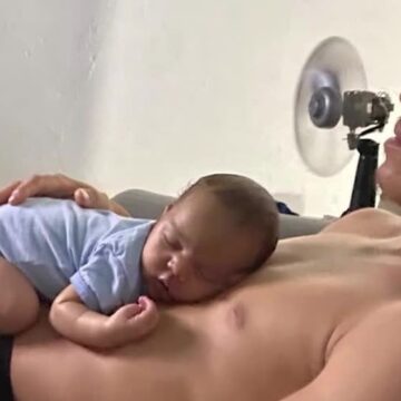 Bebê que recebeu transplante de fígado do próprio pai recebe alta da UTI em São Paulo