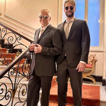 Miguel Falabella viaja a Roma com o namorado e participa de casamento de amigos