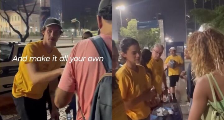 Bruna Marquezine e Shawn Mendes participam de ação solidária no Rio de Janeiro