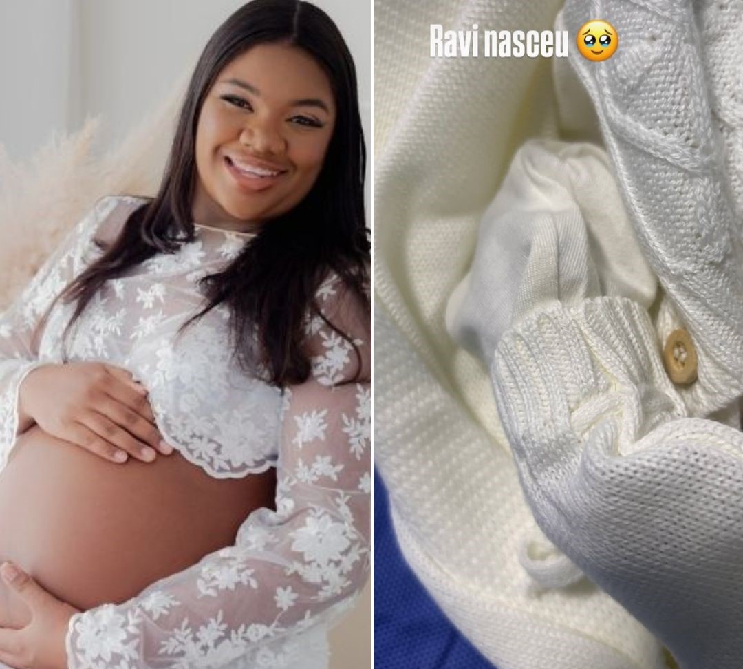 Raquel Brito, irmã do ex-BBB Davi Brito, anuncia nascimento do primeiro filho, Ravi